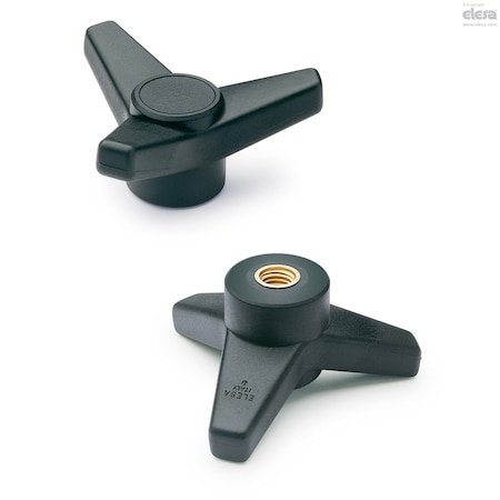 Elesa Brass boss, threaded blind hole, VB.639/63 B-3/8-16 VB.639-B (inch sizes)